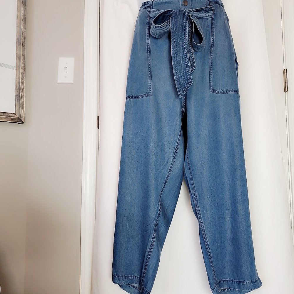 Plus Size Waist-Tie Jeans